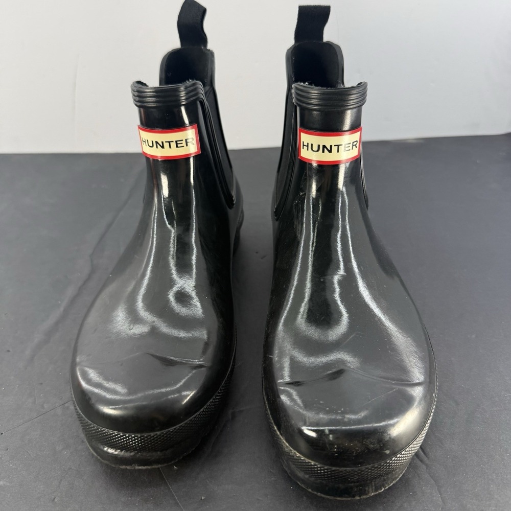 Hunter Original Chelsea Gloss Women's Casual Boots, Black, Size 8